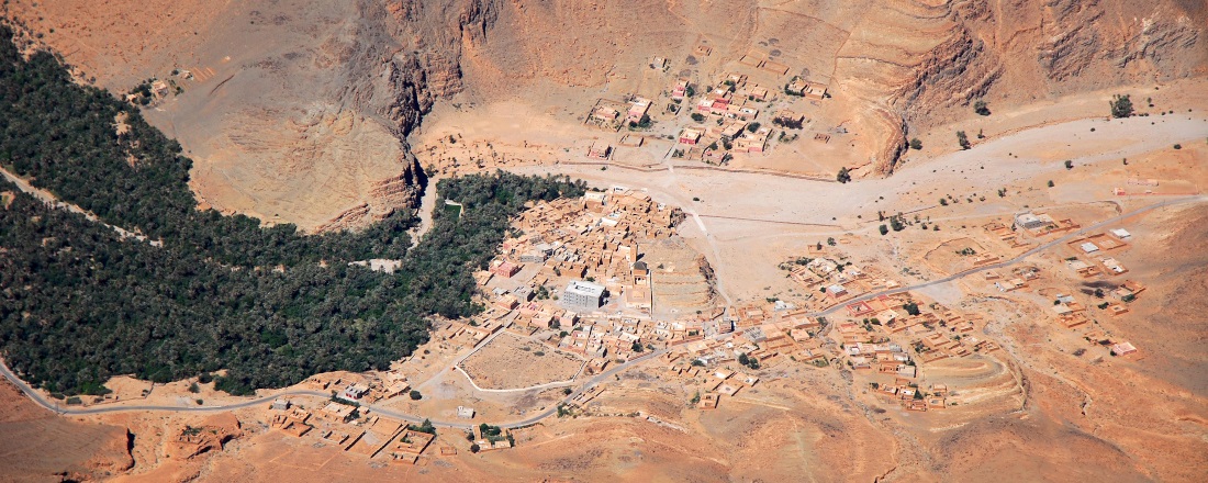 Marokko Antiatlasgebirge-Flussoase mit Zaouïa Timguilchte